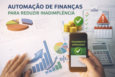 Automação de Finanças reduz inadimplência com regras de crédito, acompanhamento de vencimentos, integração entre faturamento e contas a receber e indicadores para decisões.