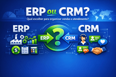 ERP ou CRM: Qual Escolher Para Organizar Vendas e Atendimento Este artigo faz uma comparação prática entre ERP e CRM com foco em um objetivo único: organizar vendas e atendimento com mais eficiência. A ideia não é dizer que um é melhor que o outro em qualquer situação, e sim explicar como cada tipo de sistema funciona na prática e quando cada um faz mais sentido para o dia a dia comercial.