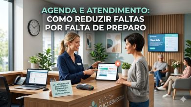Aprenda como reduzir faltas por falta de preparo e desistências com agenda e atendimento conectados ao histórico do cliente, padronização do preparo, visibilidade do dia e uso de ERP para centralizar tarefas e status.