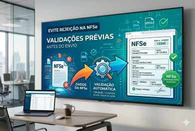 Aprenda como evitar rejeição na NFSe com validações antes do envio: cadastros consistentes, conferência de campos obrigatórios, enquadramento fiscal, trilha de auditoria e automação para reduzir retrabalho.