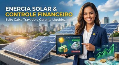 Energia solar e controle financeiro caminham juntos, porque o dinheiro da empresa não “anda” no mesmo ritmo do projeto. Enquanto a equipe comercial negocia, o time técnico prepara, a obra avança e o faturamento acontece em etapas, o caixa pode ficar pressionado por custos que chegam antes da receita.