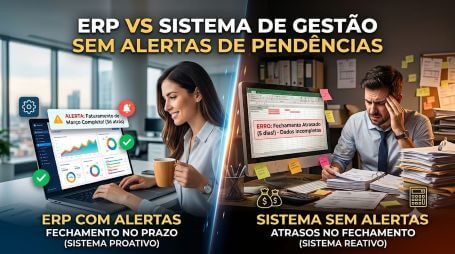 ERP com alertas de pendências, entenda por que o fechamento atrasa quando não há alertas de pendências e como um ERP com alertas melhora antecipação, controle e previsibilidade, reduzindo retrabalho e dependência de pessoas.